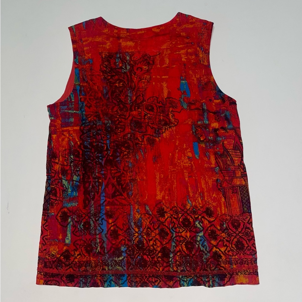 Vintage 1990s Chicos bright colorful print graphic camisole - Picture 4 of 4